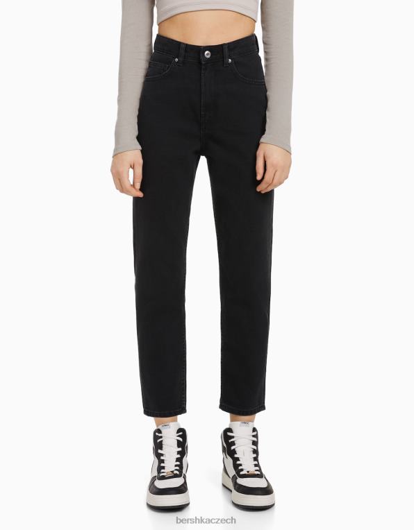 unisex Bershka máma džíny P88443939 oblečení Černá
