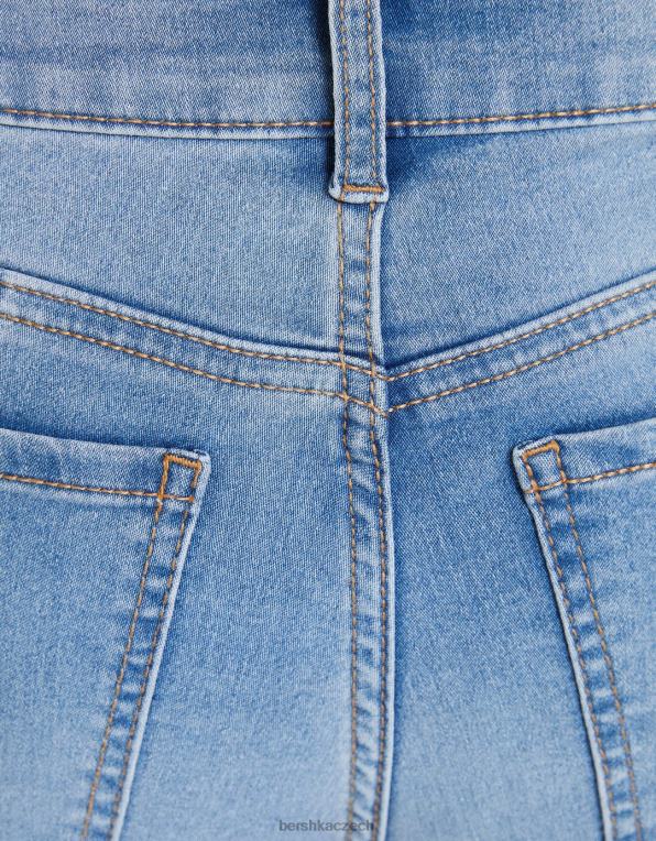 unisex Bershka push-up úzké džíny P88443970 oblečení světle modrá