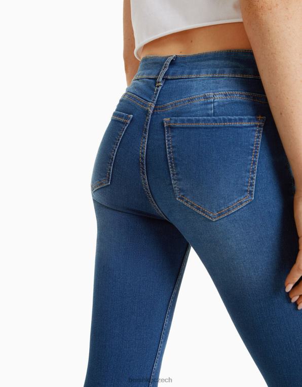 unisex Bershka push-up úzké džíny P88443971 oblečení modrý