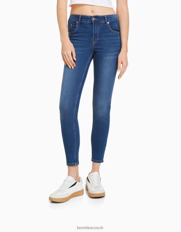 unisex Bershka push-up úzké džíny P88443971 oblečení modrý