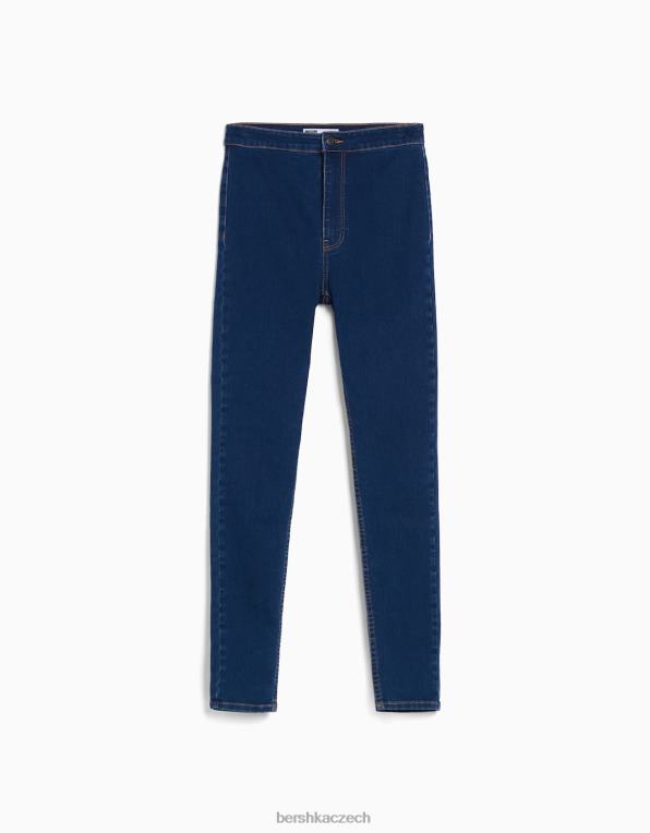 unisex Bershka super vysoké džínové legíny P88443934 oblečení modrý