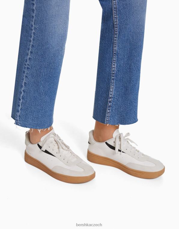 unisex Bershka zkrácené rozšířené džíny P88443924 oblečení modrý