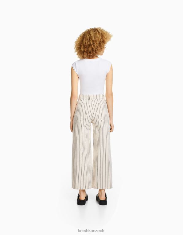 unisex Bershka bavlněné culottes P88443909 oblečení krém