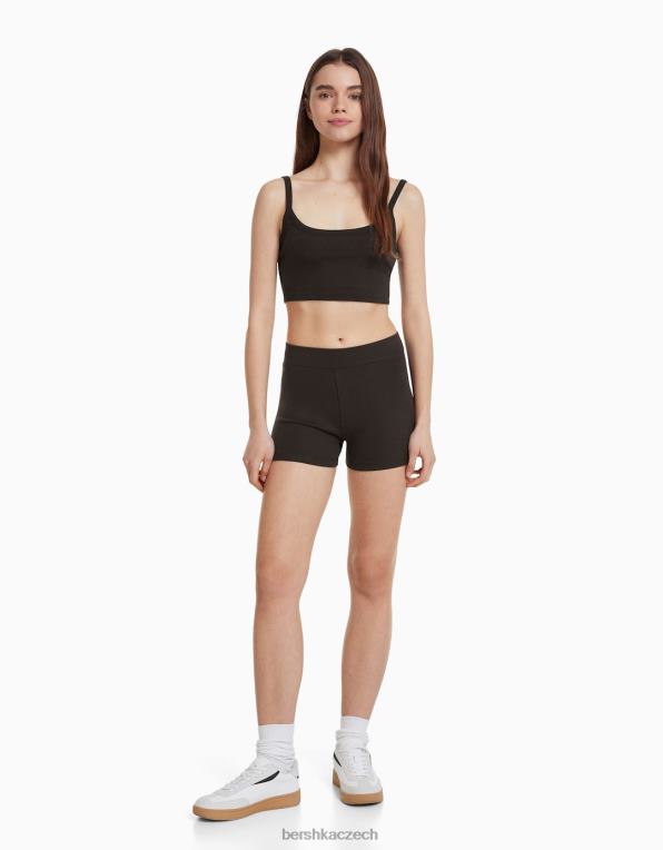 unisex Bershka culotte šortky P88443881 oblečení tmavošedý
