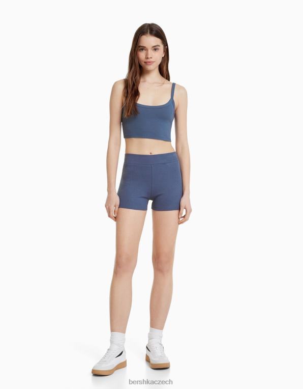 unisex Bershka culotte šortky P88443882 oblečení vymytá modrá