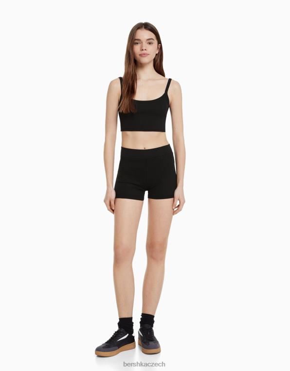 unisex Bershka culotte šortky P88443883 oblečení Černá