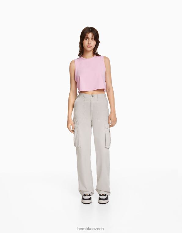 unisex Bershka nastavitelné cargo kalhoty rovného střihu P88443870 oblečení výhradní