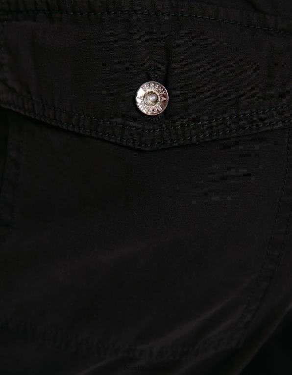 unisex Bershka nastavitelné cargo kalhoty rovného střihu P88443871 oblečení Černá