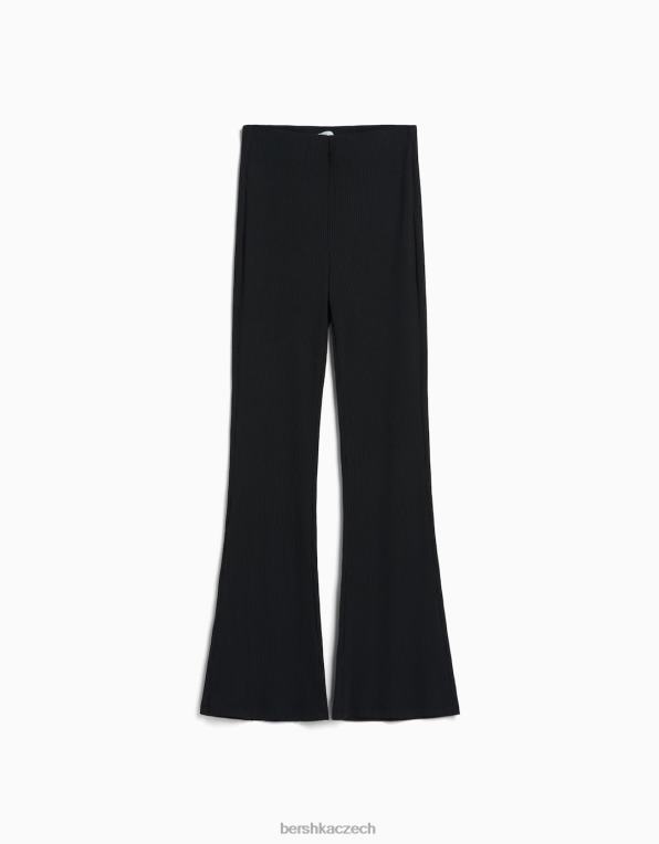 unisex Bershka rozšířené žebrované culottes P88443880 oblečení tmavošedý