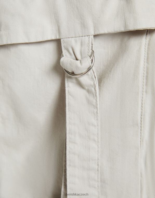 unisex Bershka rustikální cargo kalhoty chobotnice P88443888 oblečení Šedá
