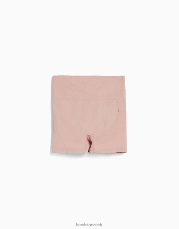unisex Bershka bezešvé push up legínové šortky P88444013 oblečení růžový
