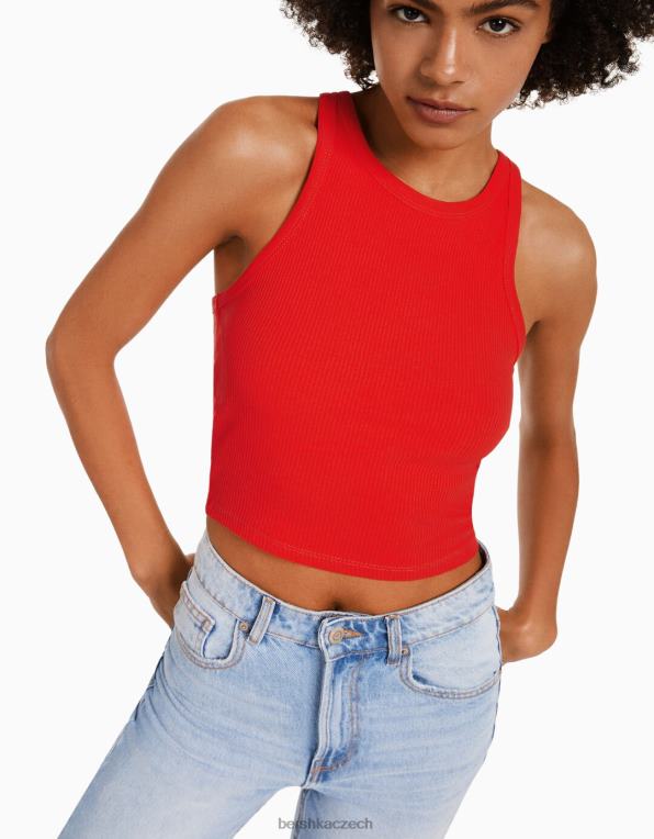 unisex Bershka žebrované tílko P88443849 oblečení Červené