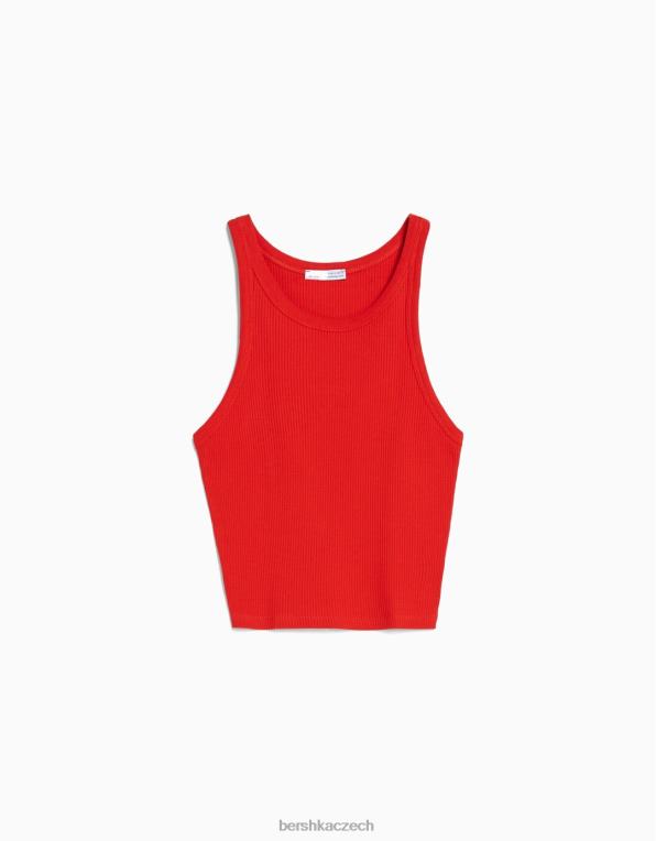 unisex Bershka žebrované tílko P88443849 oblečení Červené
