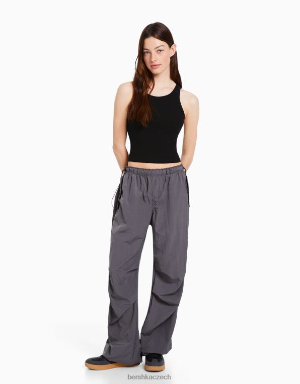unisex Bershka žebrované tílko P88443854 oblečení Černá