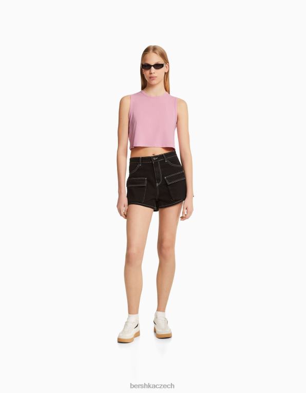 unisex Bershka tílko P88443775 oblečení růžový