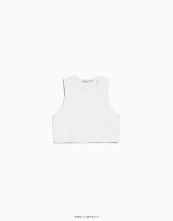 unisex Bershka tílko P88443776 oblečení špinavě bílé