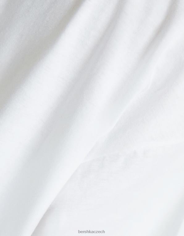 unisex Bershka tričko s krátkým rukávem billie eilish print P88443765 oblečení bílý