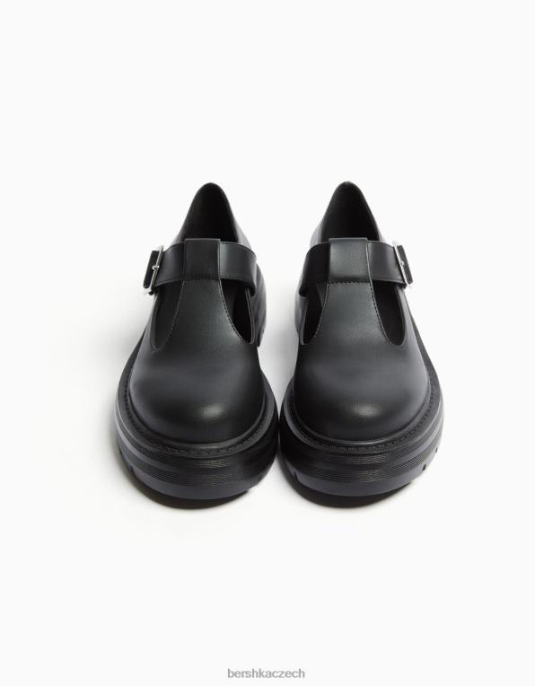 unisex Bershka ploché boty mary jane P88444165 obuv Černá
