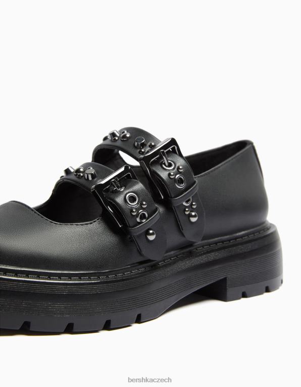 unisex Bershka ploché boty mary jane P88444166 obuv Černá
