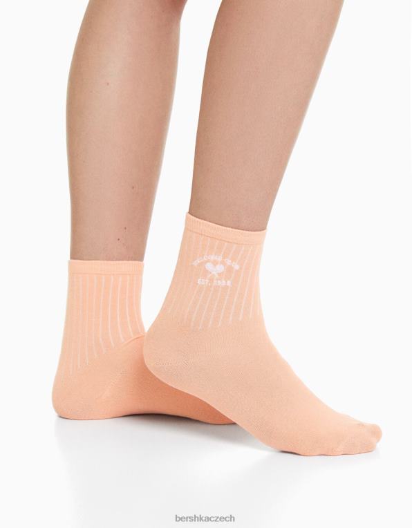 unisex Bershka balení 3 párů sportovních ponožek P88444201 Příslušenství oranžový