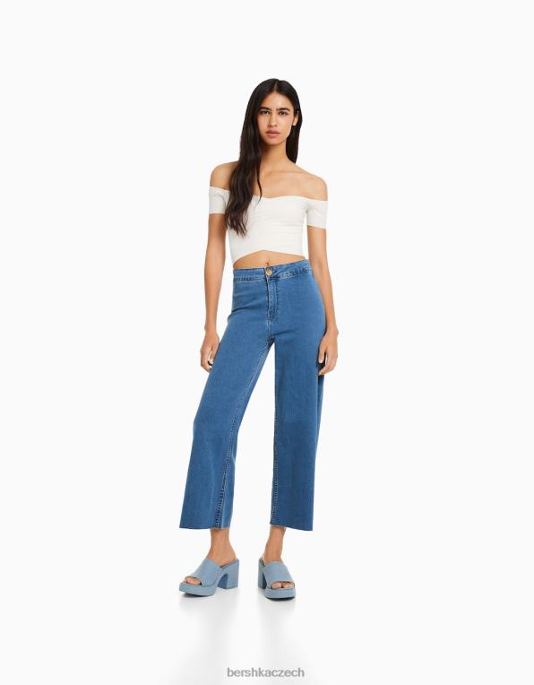 ženy Bershka džínové culottes P88441507 oblečení výhradní