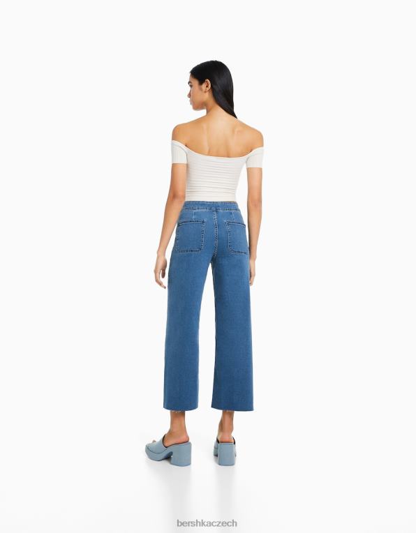 ženy Bershka džínové culottes P88441507 oblečení výhradní