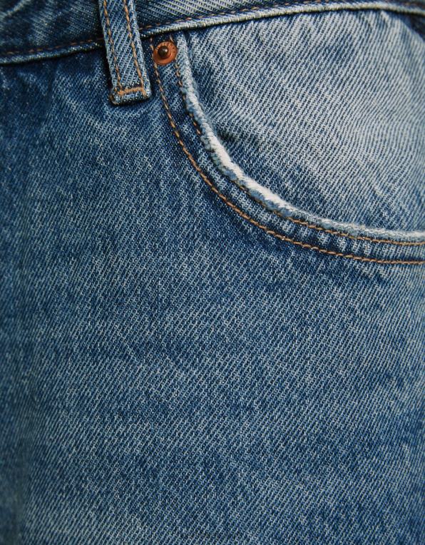 ženy Bershka džíny rovného střihu P88441495 oblečení vymytá modrá