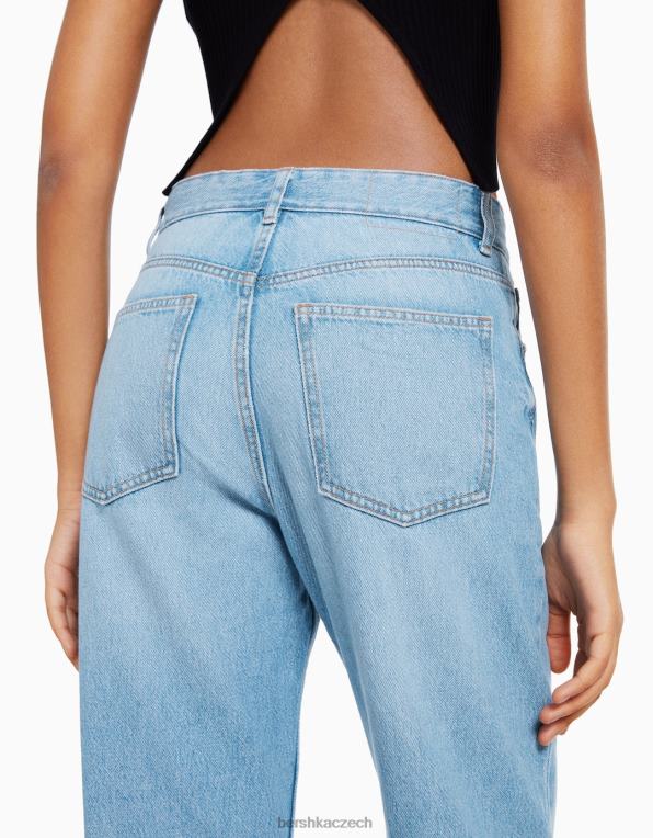 ženy Bershka džíny rovného střihu P88441513 oblečení výhradní