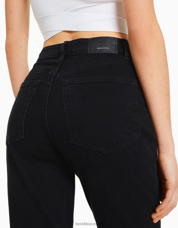 ženy Bershka džíny slim comfort fit mom P88441519 oblečení Černá