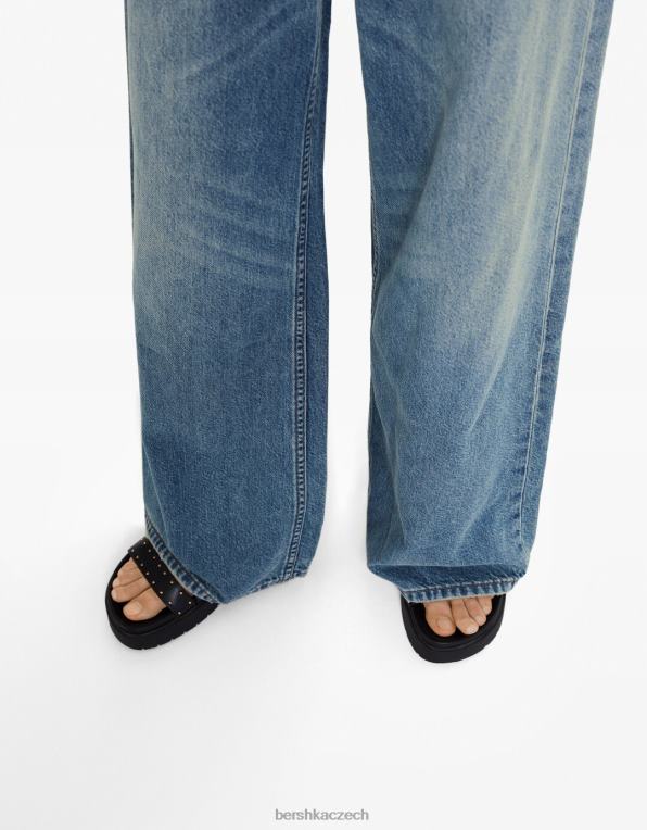 ženy Bershka široké džíny P88441485 oblečení výhradní