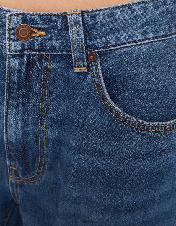 ženy Bershka široké džíny P88441487 oblečení modrý