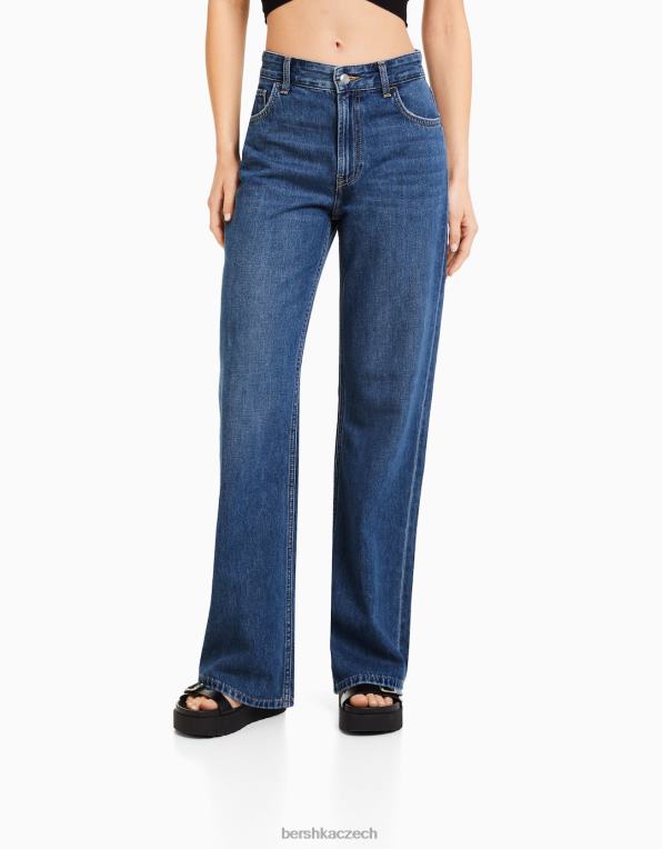 ženy Bershka široké džíny z 90. let P88441546 oblečení modrý