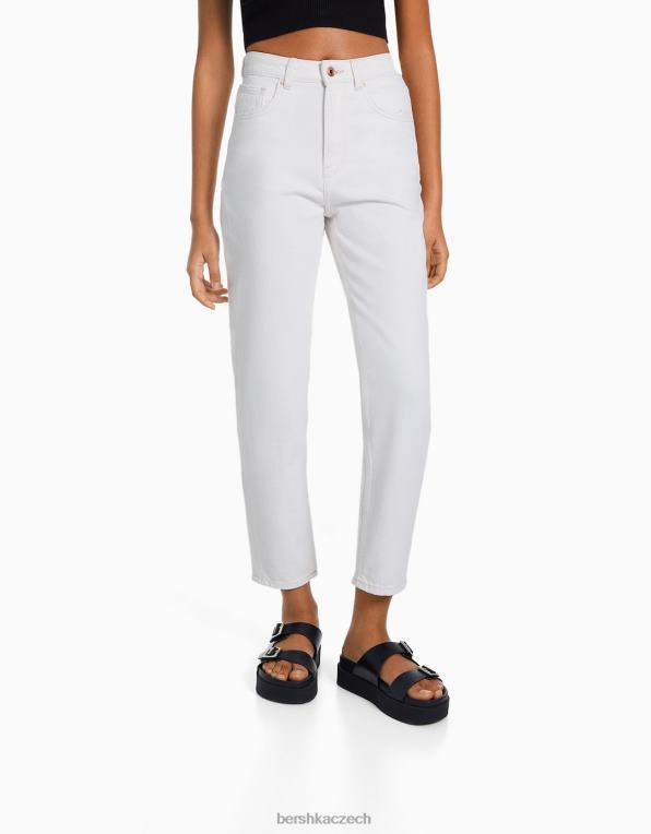 ženy Bershka máma džíny P88441528 oblečení bílý