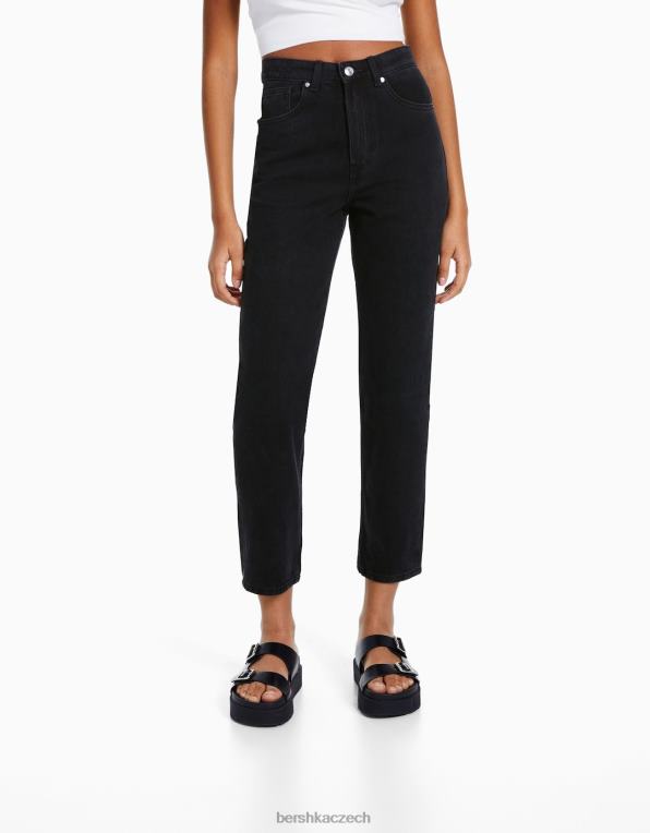 ženy Bershka máma džíny P88441532 oblečení Černá