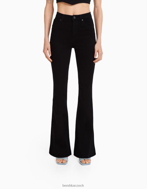 ženy Bershka rozšířené džíny P88441493 oblečení Černá