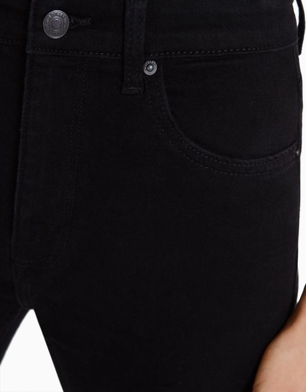 ženy Bershka rozšířené džíny P88441493 oblečení Černá