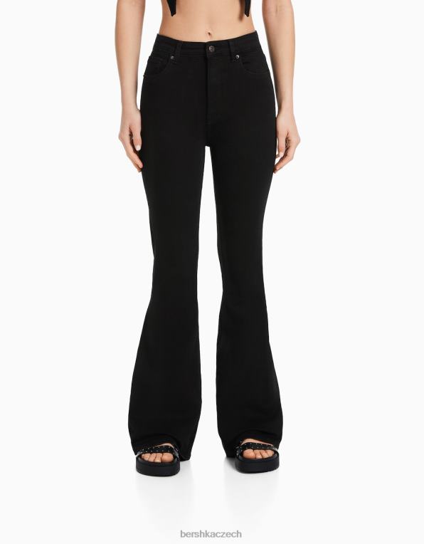 ženy Bershka rozšířené džíny P88441511 oblečení Černá