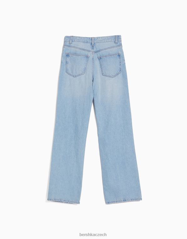 ženy Bershka roztrhané široké džíny z 90. let P88441559 oblečení světle modrá