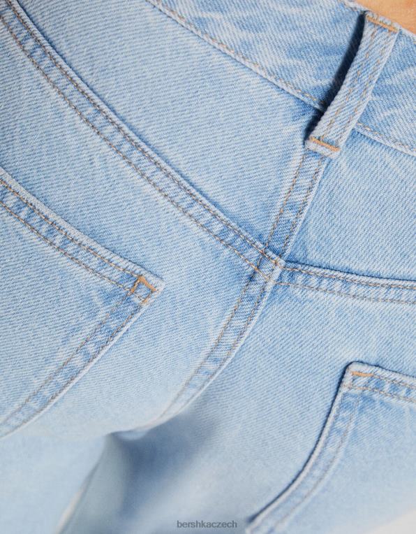 ženy Bershka roztrhané široké džíny z 90. let P88441559 oblečení světle modrá