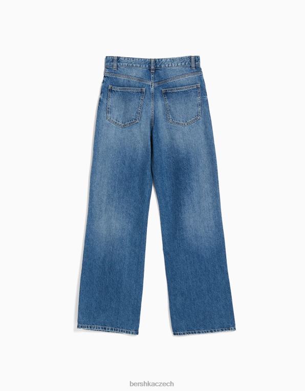 ženy Bershka roztrhané široké džíny z 90. let P88441560 oblečení modrý
