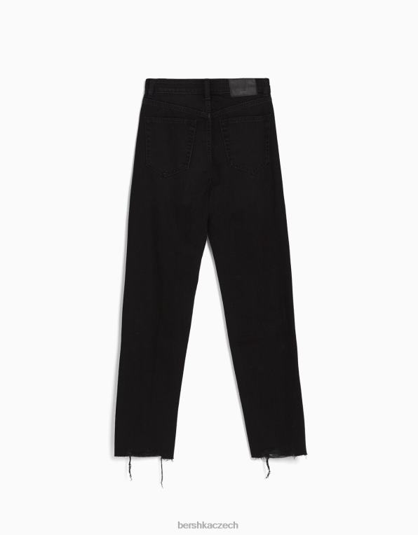 ženy Bershka roztrhané máma džíny P88441554 oblečení Černá