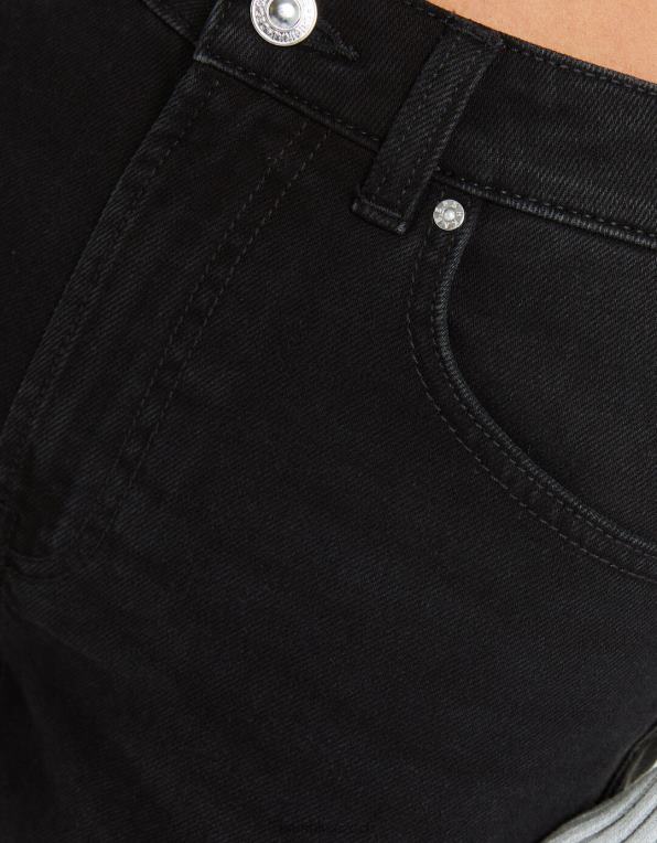 ženy Bershka roztrhané máma džíny P88441554 oblečení Černá