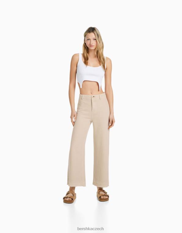 ženy Bershka bavlněné culottes P88441438 oblečení písek
