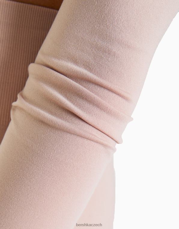 ženy Bershka bezešvé push up legíny P88441459 oblečení růžový