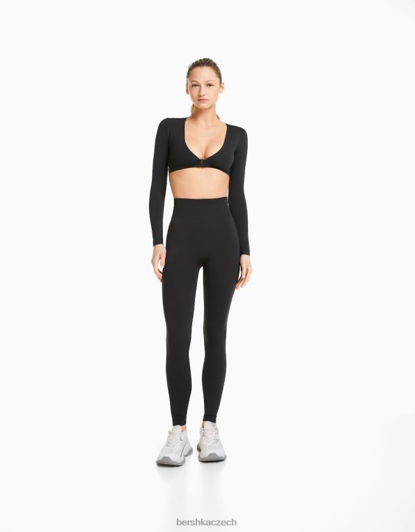 ženy Bershka bezešvé push up legíny P88441460 oblečení tmavošedý