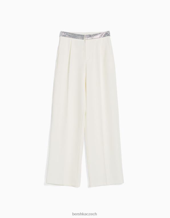 ženy Bershka široké kalhoty na míru s ozdobnými detaily P88441471 oblečení jiný