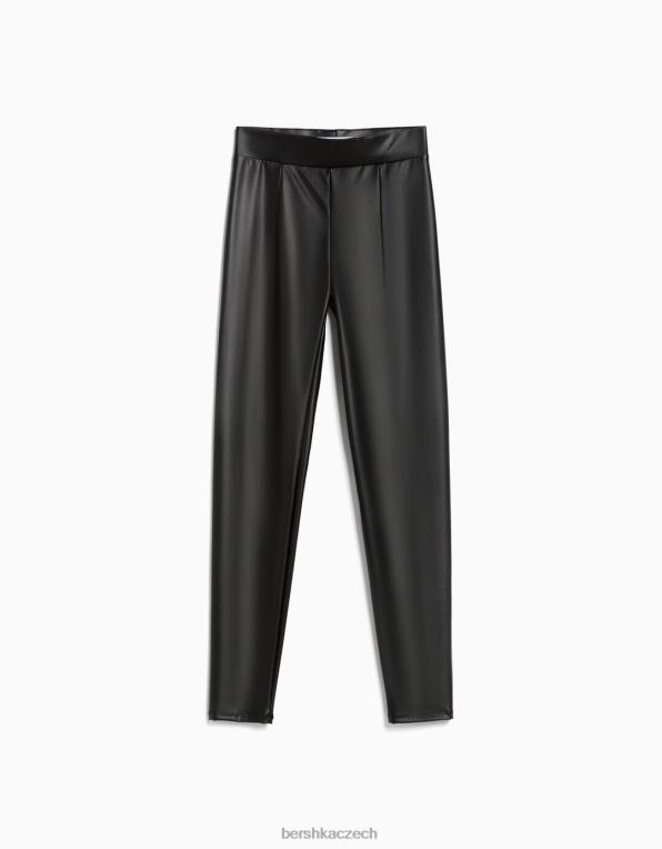 ženy Bershka legíny z umělé kůže P88441442 oblečení Černá