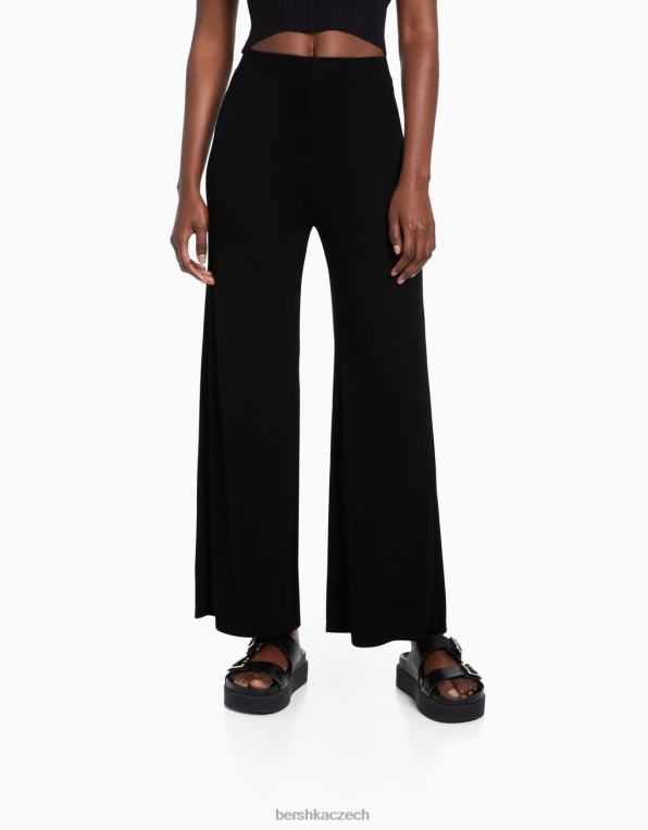 ženy Bershka tekoucí culottes P88441421 oblečení Černá