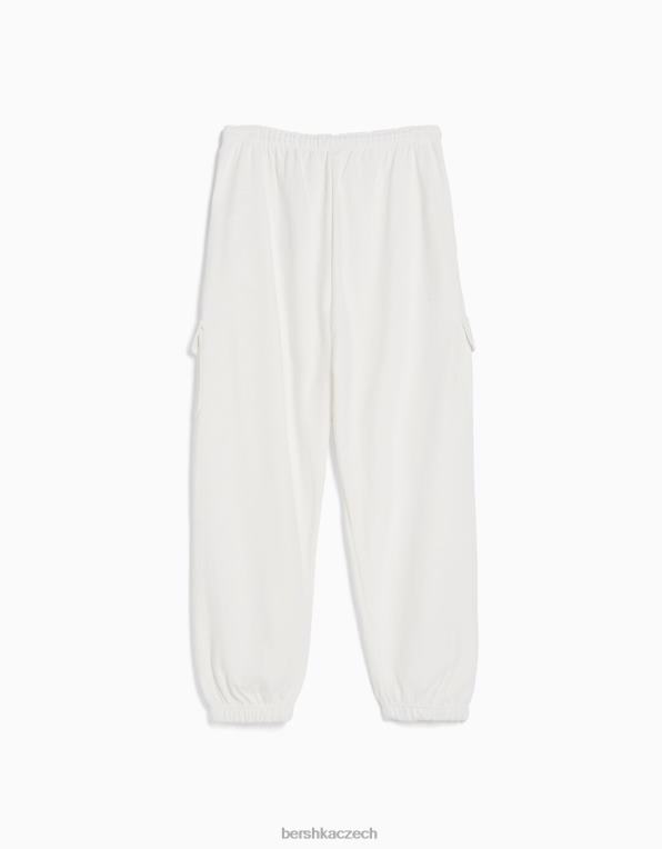 ženy Bershka tepláky s kapsami P88441482 oblečení bílý