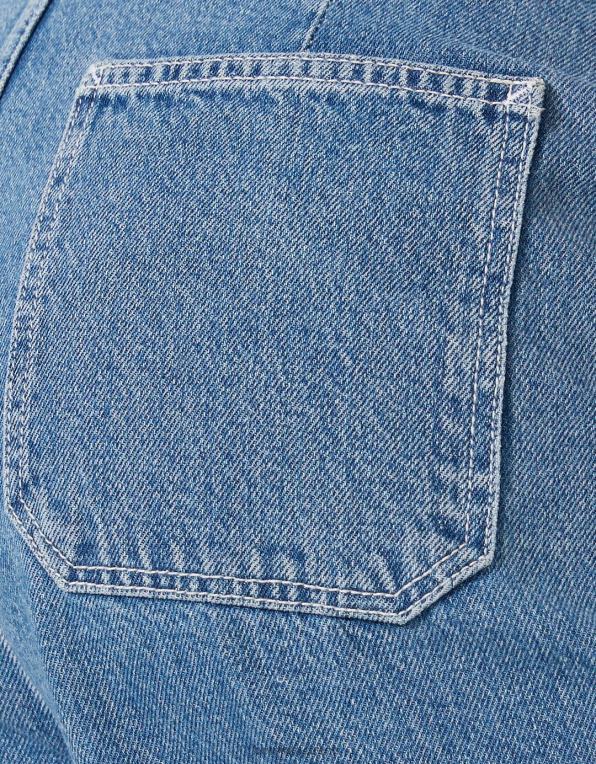 ženy Bershka cargo džíny se širokými nohavicemi P88441340 oblečení modrý